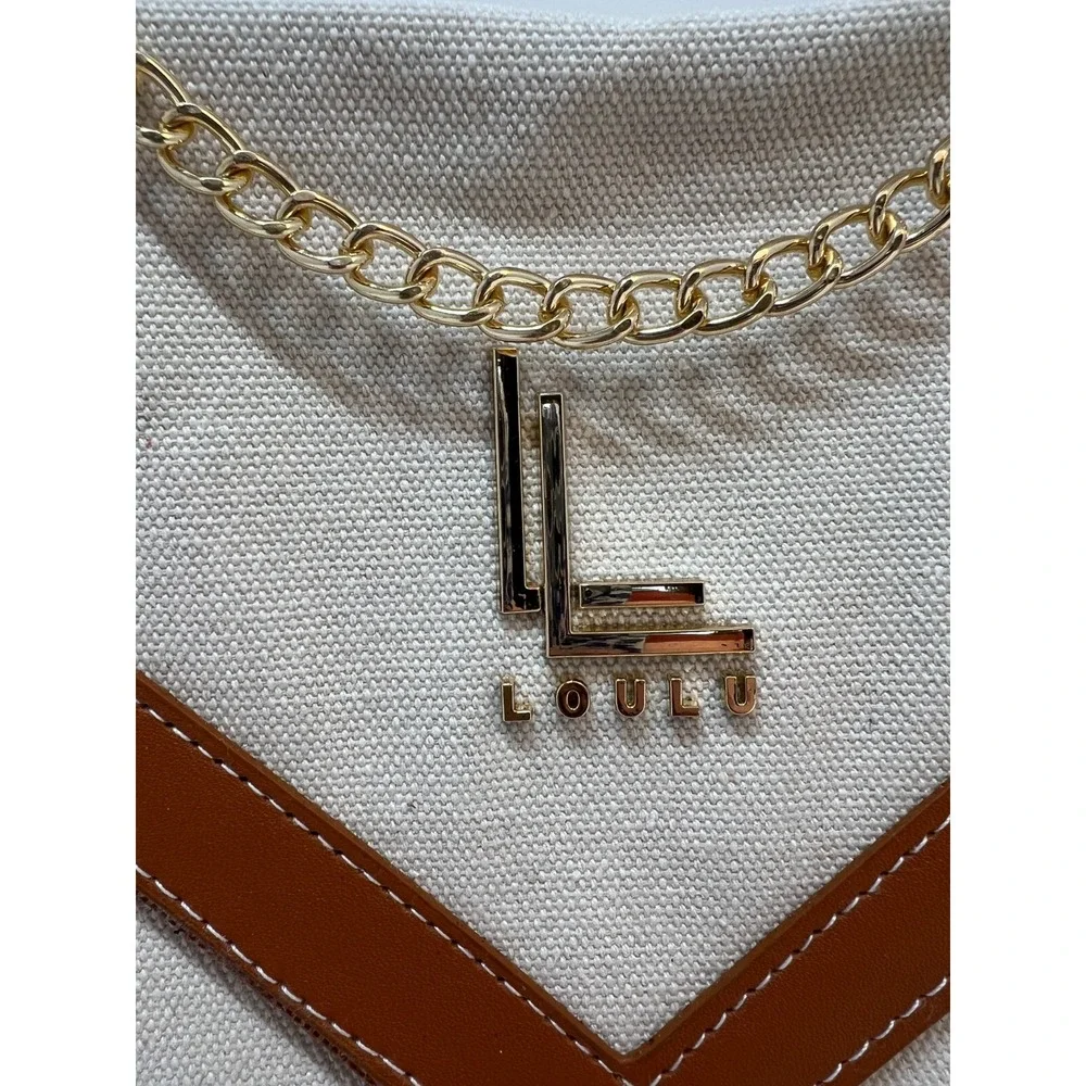 Loulu Women's Handbag Purse Crossbody‎ Beige and Camel